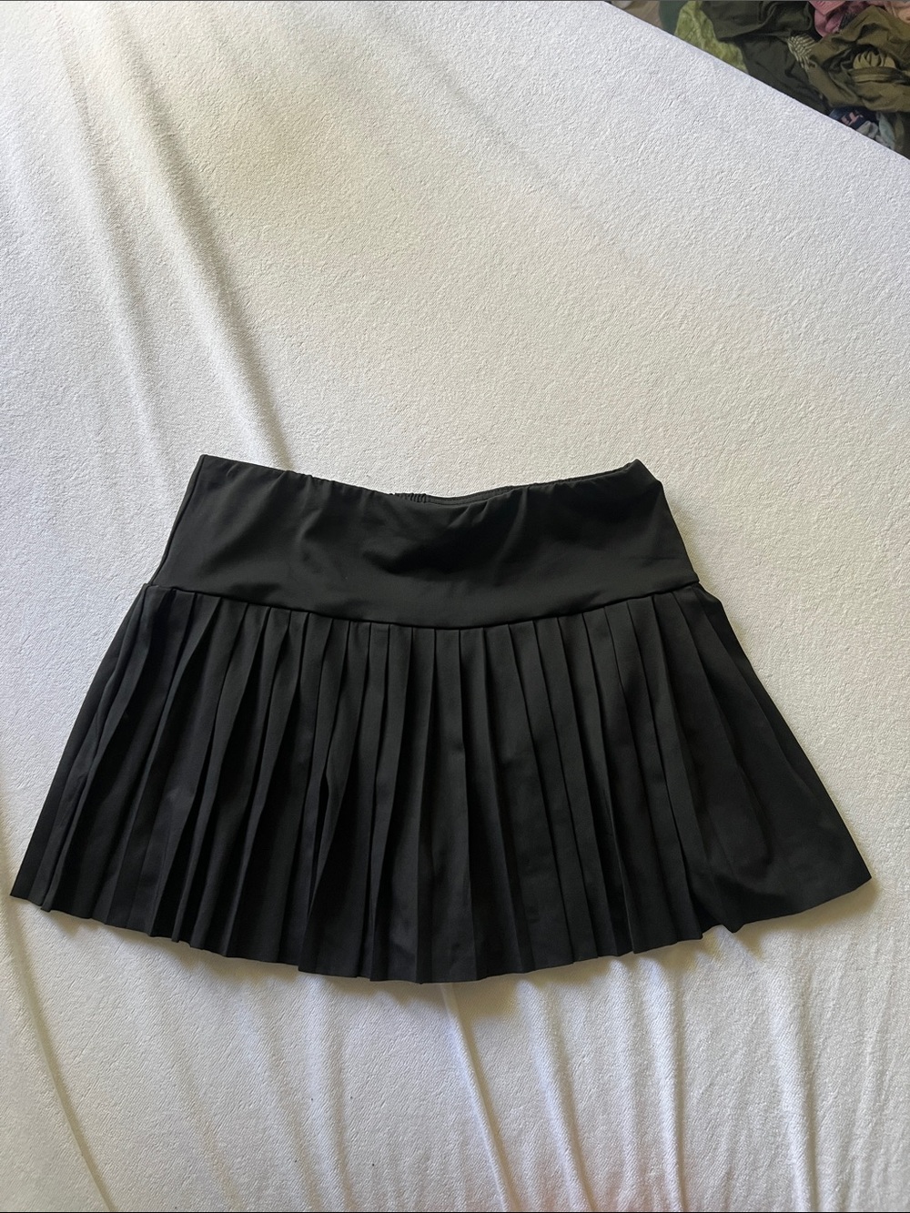 Classic Black Pleated Mini Skirt - Women's